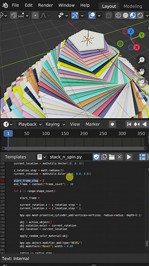 Seamless 3D Animation with a Python Script #creativecoding