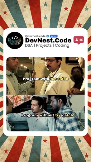 Try - Catch in Java 😂🔥| Exception handling in Java #coding #shorts #engineering #java #programming
