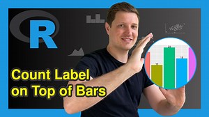 R Add Count Labels on Top of ggplot2 Barchart (Example) | Barplot Counts