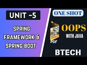 OOP with Java Unit 5 Oneshot | Complete Guide to spring Framework and spring boot |AKTU