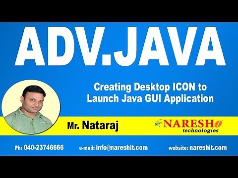 Creating Desktop ICON to Launch Java GUI Application | Advanced Java Tutorial | Mr. Nataraj
