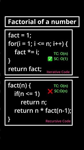 Recursion or Iteration — which one’s better? 🤯 Let’s settle this in 60 seconds!