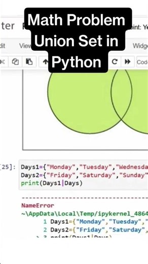 Math Problem Union Set in Python Programming #python #ai