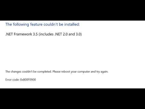 Fix .NET Framework 3.5 Not Installing Error Code 0x800F0900 On Windows PC
