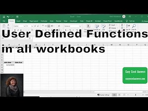 Access User Defined Function in all workbooks Excel