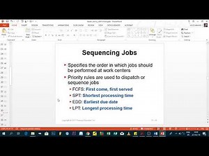 Scheduling - Part 4 Job sequencing