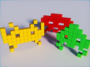 How to make space invaders (Classic Arcade) game in BGE. and python programming tutorial