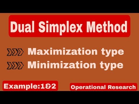 Dual Simplex Method |Maximization and minimum type|explained Examples