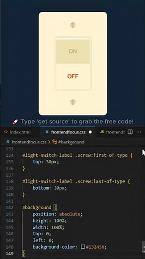⚡ 3D Toggle Switch Button | HTML CSS JavaScript #buttoneffects #cssbutton #switchbutton #shorts