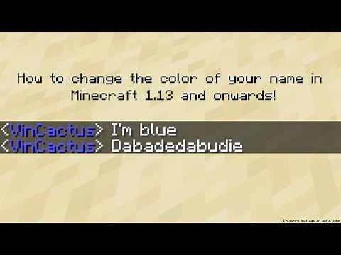 How to change the color of your name in Minecraft (UPDATED 1.17)
