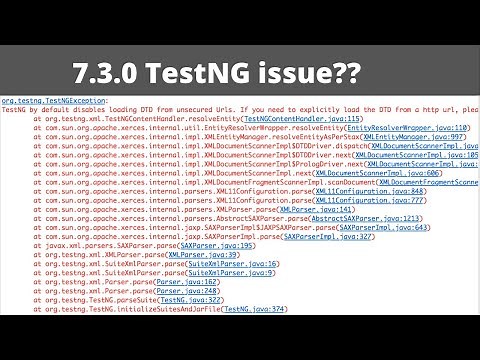 How to Solve org.testng.TestNGException: Loading DTD from Unsecured URLs