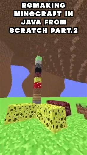 Remaking Minecraft In Java From Scratch! | New Blocks, Physics & Debug Menu #minecraft #coding #java