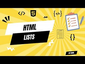 HTML Lists Tutorial for Beginners | Ordered, Unordered & Description Lists Explained