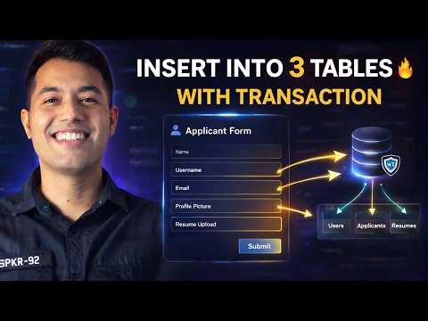 Insert Applicant Profile Data in 3 Tables Using Transaction | Next.js + Drizzle