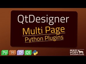 PyQt Multi Page Plugins for QtDesigner