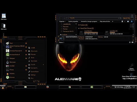 Alienware theme for Windows 10