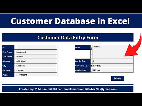 How to Create a Customer Database in Excel - Microsoft Excel Full Tutorial
