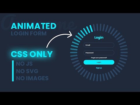Animated Login Form using HTML and CSS | Login Page using HTML CSS