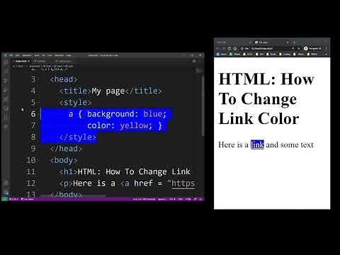 How to Change Link Color in HTML (change text color)