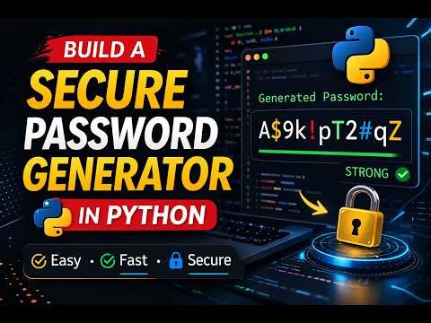 Build a strong password generator using python(Beginner project)