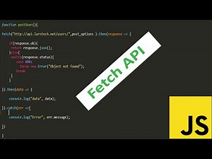 JavaScript Fetch API tutorial || JavaScript fetch JSON data from API