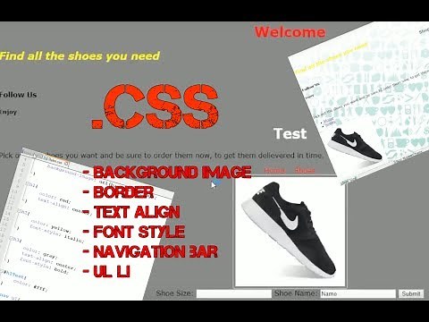 Styling HTML webpage using CSS in Notepad++ , background, font style, centering