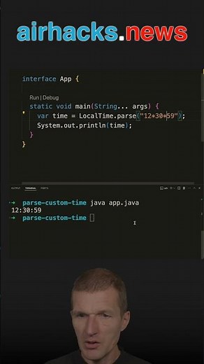 How To Parse Time from Custom Format / String #java #shorts #coding #airhacks
