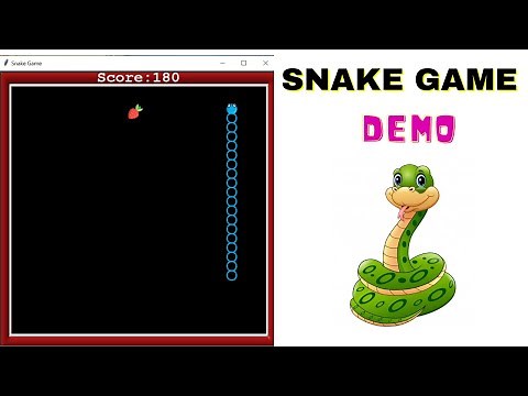 Snake Game Demo | Python GUI Project | For Beginners From Scratch