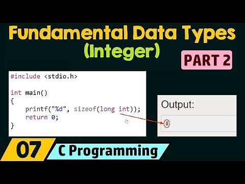 Fundamental Data Types − Integer (Part 2)