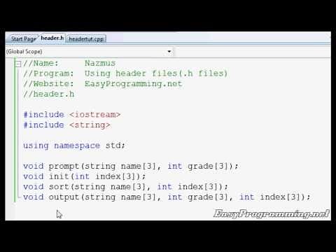 Easy Programming - Beginner C++ Tutorial - Using Header Files (.h Files) (26)