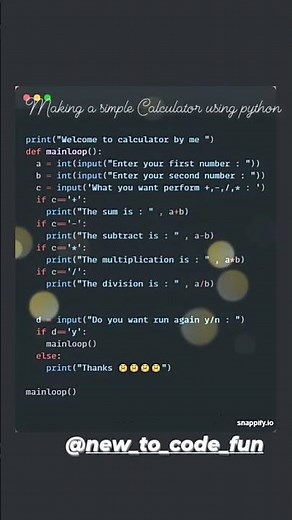 Making a simple Calculator using python #pythoneasy #coding #calculatorusingpython #pythoncalculator