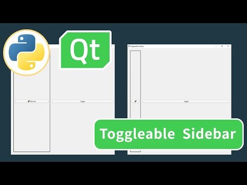 Toggleable Sidebar Basics | PyQt6/PyQt5 Tutorial
