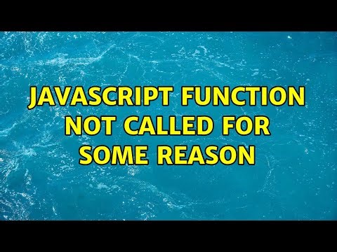 Javascript function not called for some reason