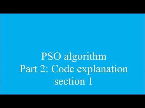 PSO algorithm in matlab (code explanation) - section 1