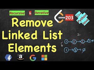 Remove Linked List Elements (Recursive, Iterative) | LeetCode 203 | C++, Java, Python