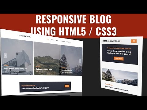 Responsive Blog Website Using HTML/CSS With Source Code