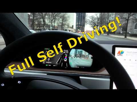 Model X Full Self Driving - Picking Up My Model S From Service.