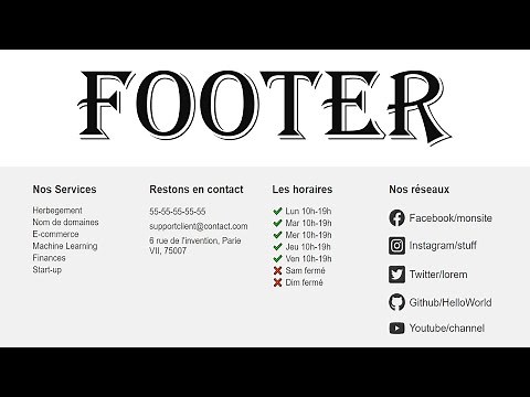 Créer un footer en HTML/CSS