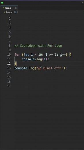 Build a JavaScript COUNTDOWN in 10 seconds! ⏱️🚀 #coding #frontendcourse #javascript