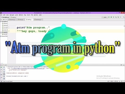 ATM machine program in Python. ( Python Examples )