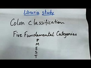 Colon classification PMEST categories.