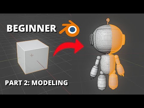 Blender for Complete Beginners Part 2 - Modeling a 3D Robot Step-by-Step