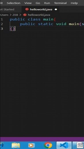 "java" hello world program in vscode