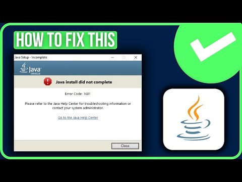 [FIXED] JAVA ERROR CODE 1601 | How to Fix Java Install Did Not Complete Problem