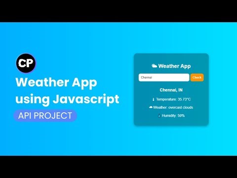 Build A Working Weather App in HTML CSS & JavaScript!