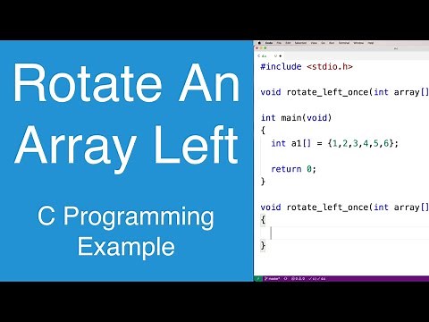 Rotate An Array Left | C Programming Example