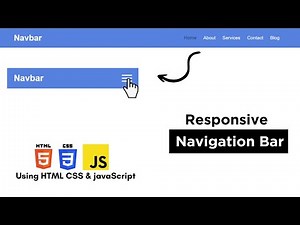 Responsive Navigation Bar With HTML CSS & JavaScript