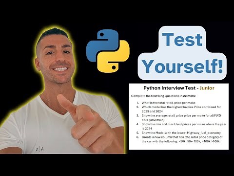 Junior Data Analyst Python Coding Test: 6 Real Questions Solved in 20 Minutes!