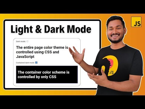 Dark & Light Mode using JavaScript | Project for Beginners | JavaScript Projects