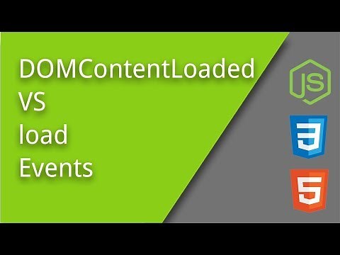 load VS DOMContentLoaded Event